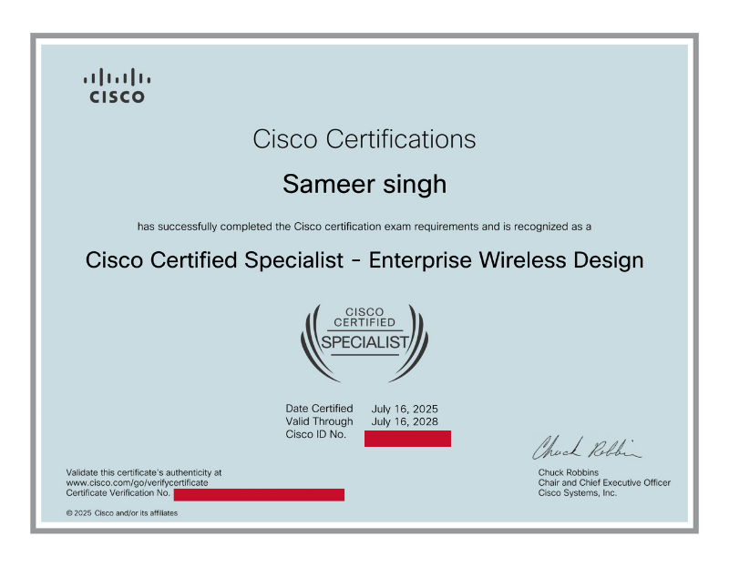 CISCO Certificate