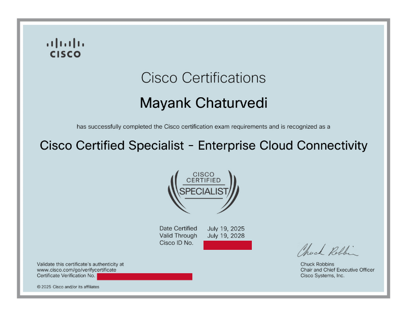 CISCO Certificate