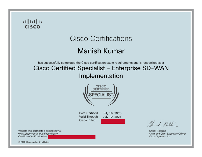 CISCO Certificate