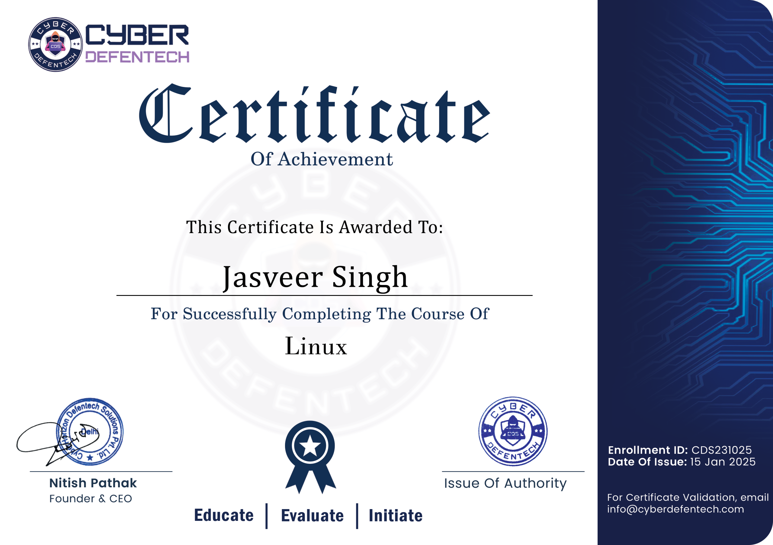 Linux Cyber Defentech