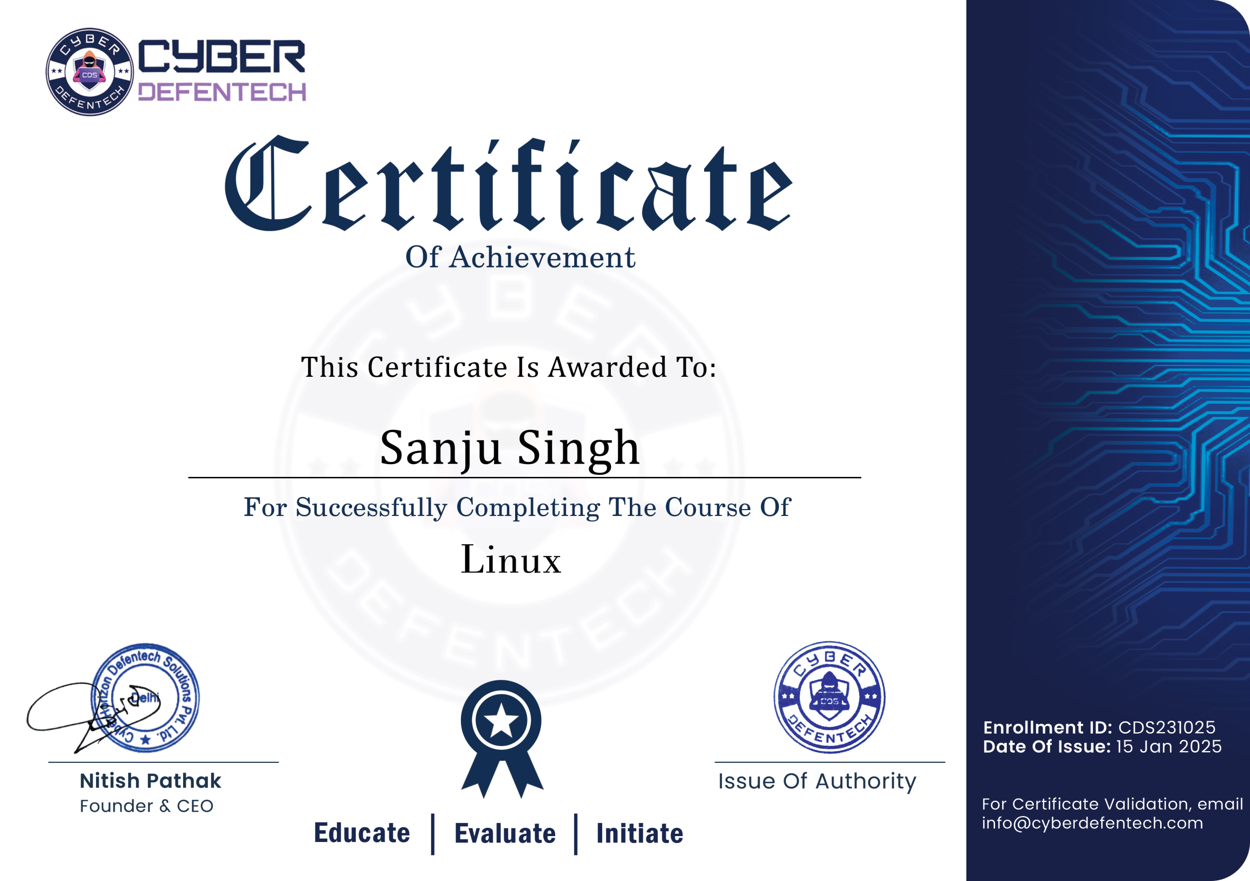 Linux Cyber Defentech