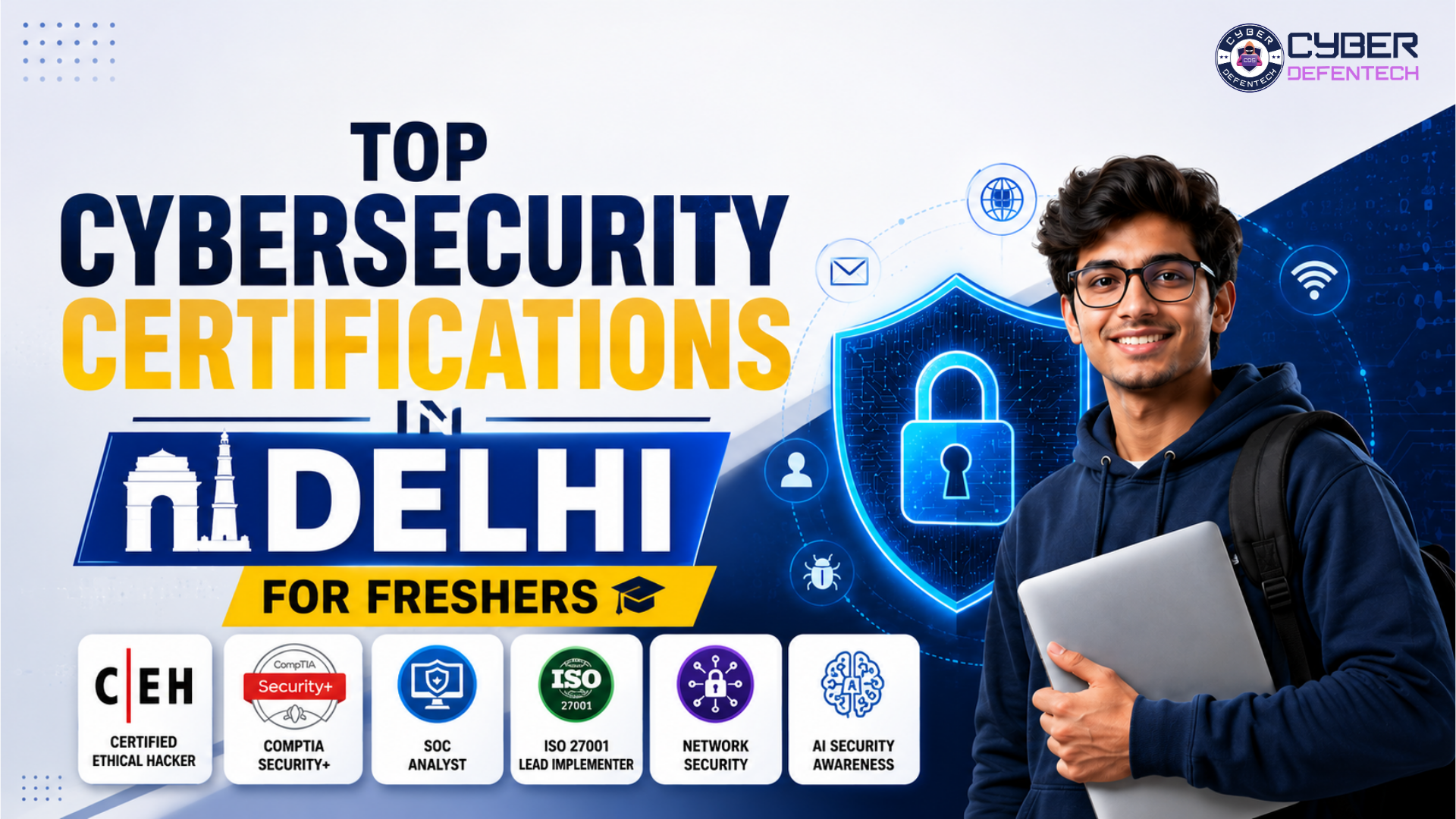 Top Cybersecurity Certifications in Delhi for Freshers: Complete Career Guide