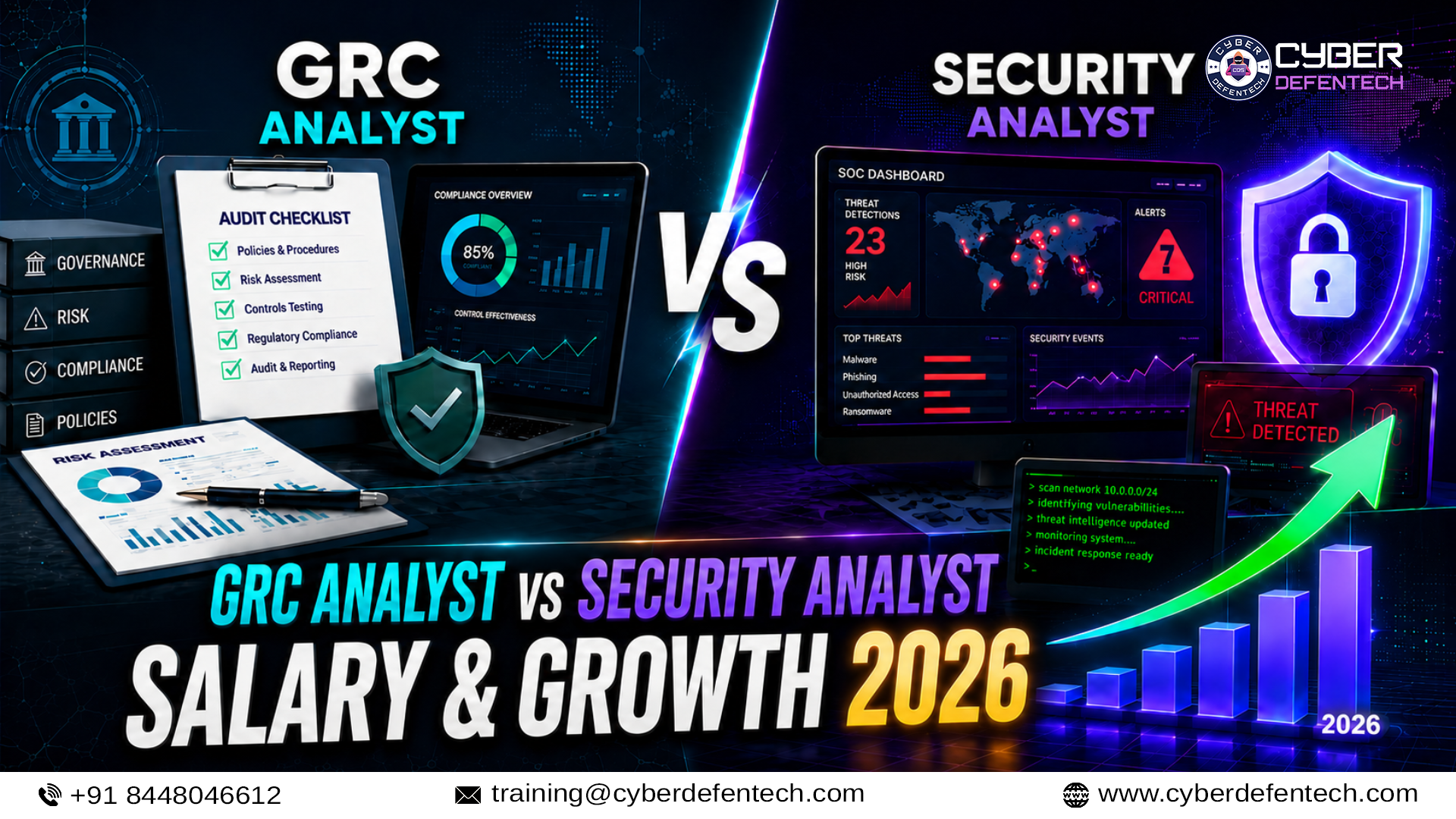 GRC Analyst vs Security Analyst Salary & Growth 2026
