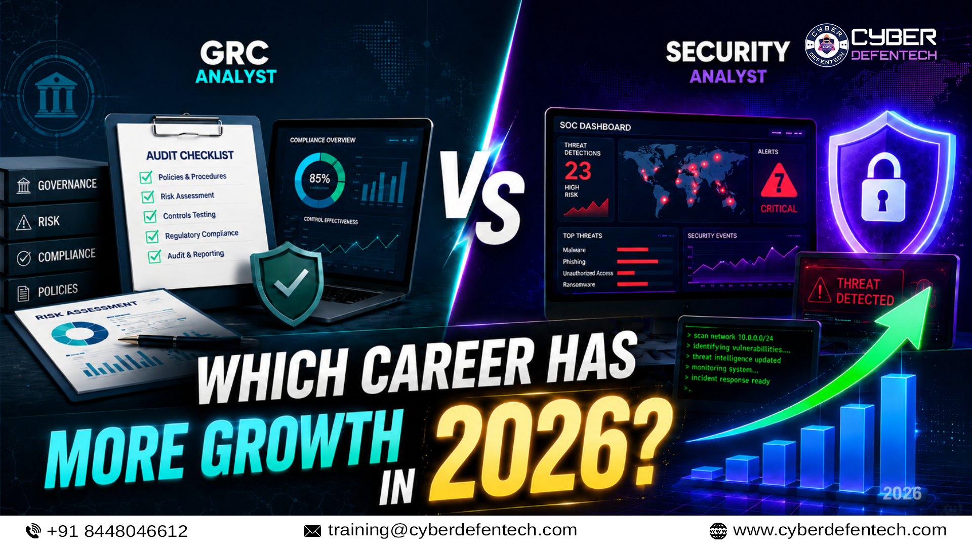 GRC Analyst vs Security Analyst: Which Career Has More Growth in 2026?